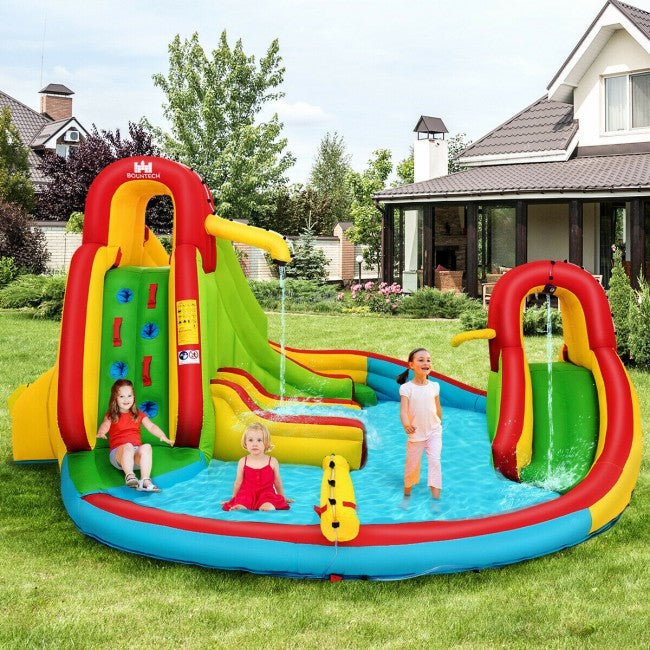 Kids Gift Inflatable Water Slide Bounce Park with 480W Blower