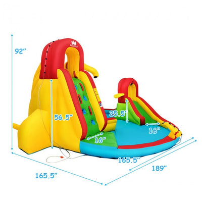 Kids Gift Inflatable Water Slide Bounce Park with 480W Blower