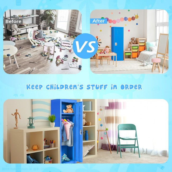 Kids Metal Locker Storage Cabinet for Toys