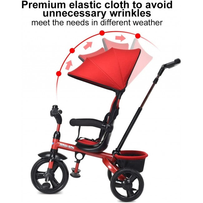 Kids Tricycle with Adjustable Canopy