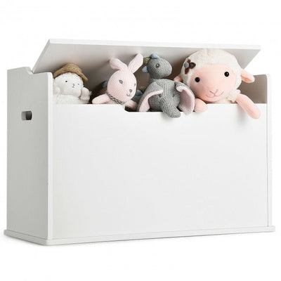 Kids Wooden Toy Box/Bench with Safety Hinged Lid