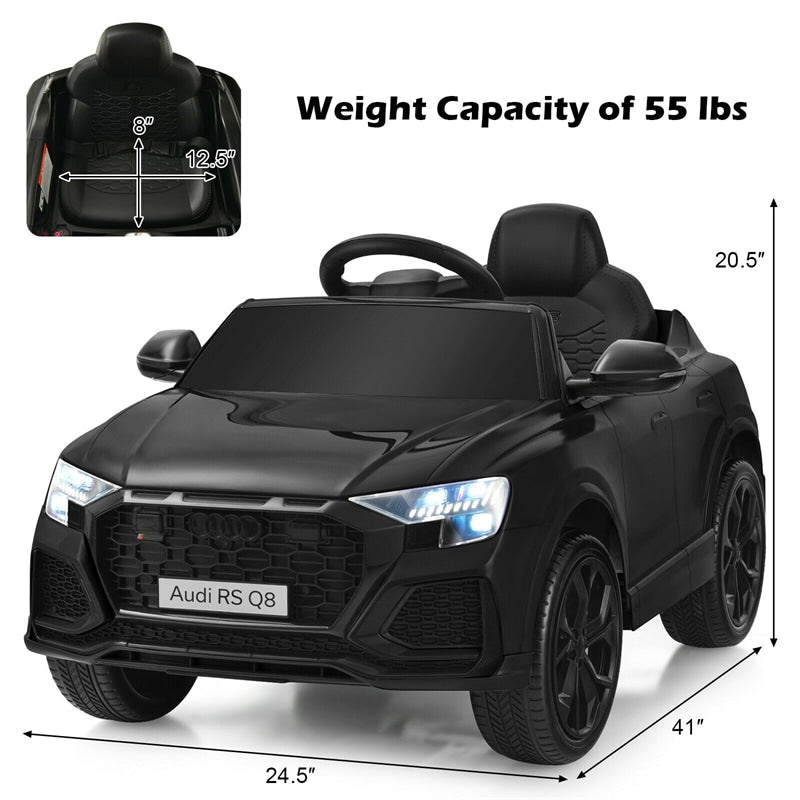 Licensed Audi Q8 12V Battery Powered Kids Ride On Car with Remote Control