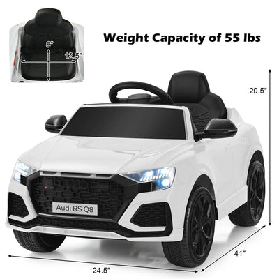 Licensed Audi Q8 12V Battery Powered Kids Ride On Car with Remote Control