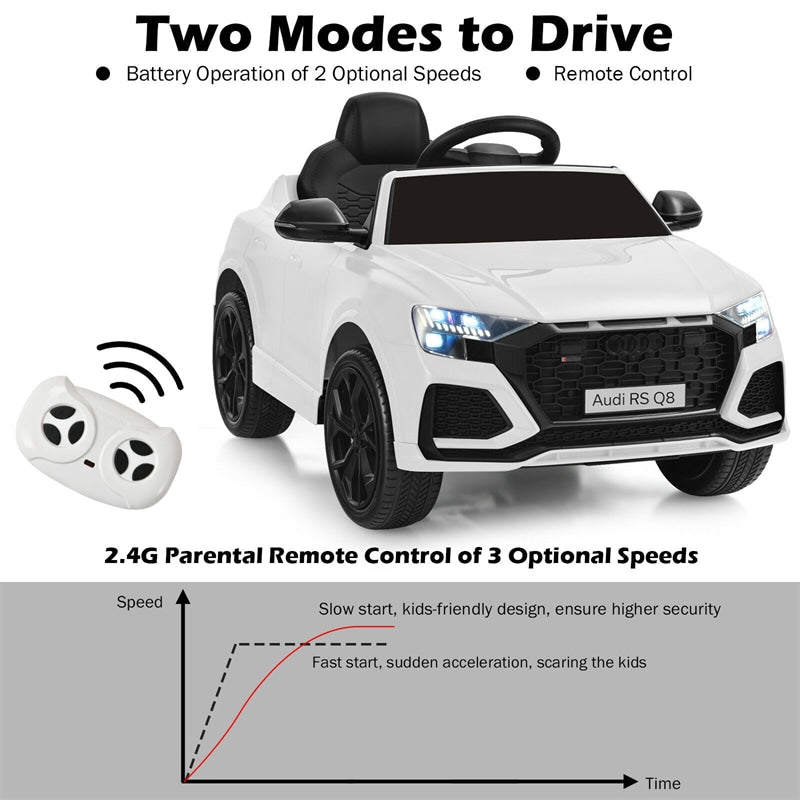 Licensed Audi Q8 12V Battery Powered Kids Ride On Car with Remote Control