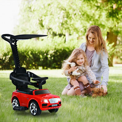 Licensed Bentley Kids Push Car With Removable Canopy