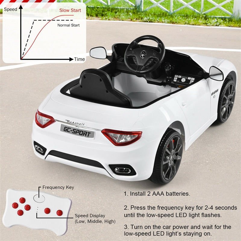 Licensed Maserati GranCabrio 12V Battery Powered Kids Ride On Car w/ Remote Control