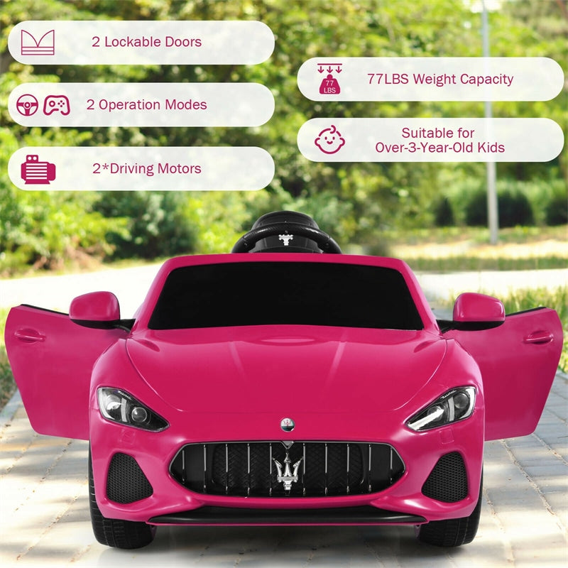 Licensed Maserati GranCabrio 12V Battery Powered Kids Ride On Car w/ Remote Control