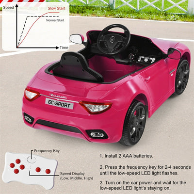 Licensed Maserati GranCabrio 12V Battery Powered Kids Ride On Car w/ Remote Control