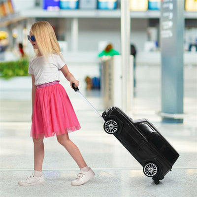 2 in 1 Licensed Mercedes Benz Sliding Car Kids Ride On Suitcase Travel Luggage with Wheels for Boys Girls