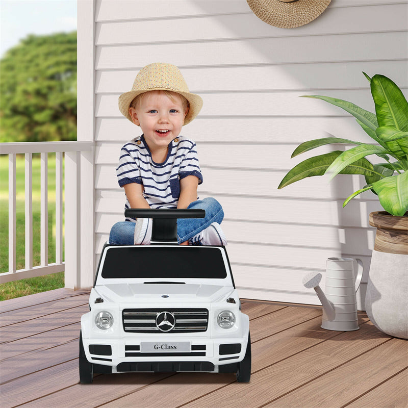 2 in 1 Licensed Mercedes Benz Sliding Car Kids Ride On Suitcase Travel Luggage with Wheels for Boys Girls