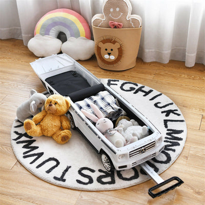 2 in 1 Licensed Mercedes Benz Sliding Car Kids Ride On Suitcase Travel Luggage with Wheels for Boys Girls