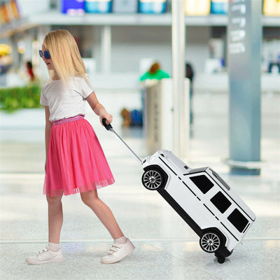 2 in 1 Licensed Mercedes Benz Sliding Car Kids Ride On Suitcase Travel Luggage with Wheels for Boys Girls