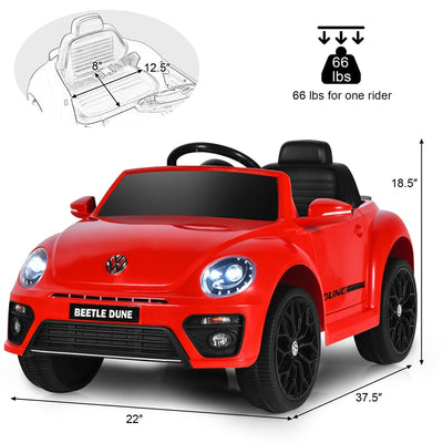 12V battery powered child ride in car with remote control licensed Volkswagen Beetle