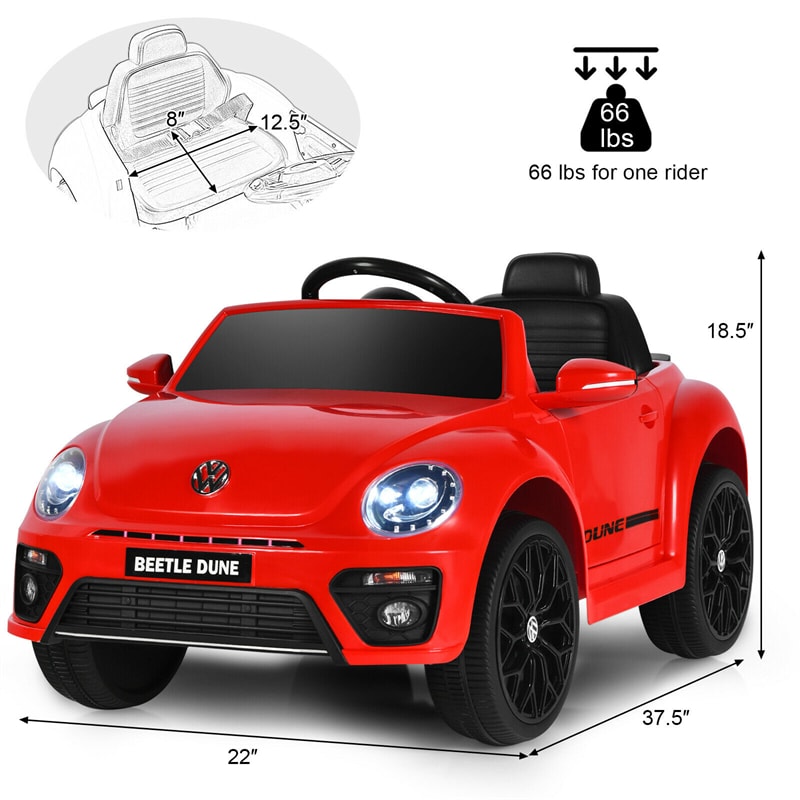 12V battery powered child ride in car with remote control licensed Volkswagen Beetle