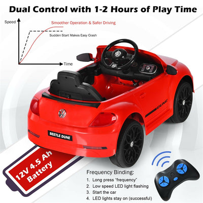 12V battery powered child ride in car with remote control licensed Volkswagen Beetle