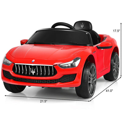 12V battery powered children's ride car Maserati Gbili licensed with remote control
