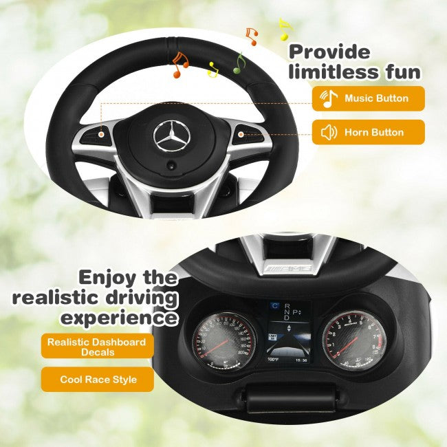 Mercedes Benz Push Car Stroller with Canopy for Toddlers