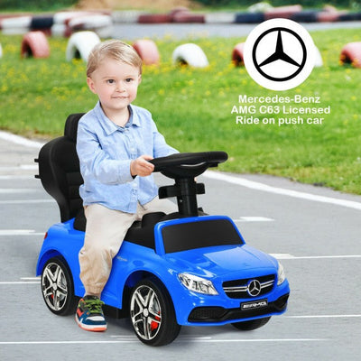 Mercedes Benz Push Car Stroller with Canopy for Toddlers