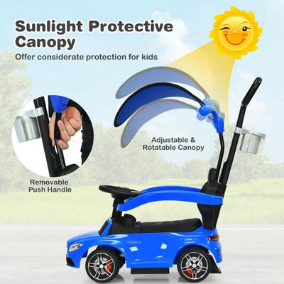 Mercedes Benz Push Car Stroller with Canopy for Toddlers