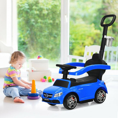 Mercedes Benz Push Car Stroller with Canopy for Toddlers
