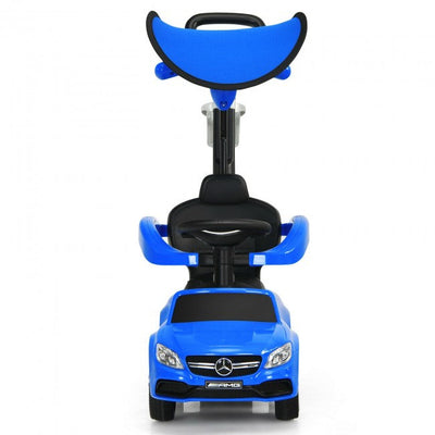 Mercedes Benz Push Car Stroller with Canopy for Toddlers