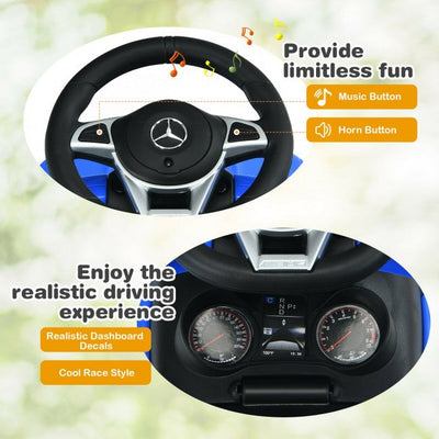 Mercedes Benz Push Car Stroller with Canopy for Toddlers