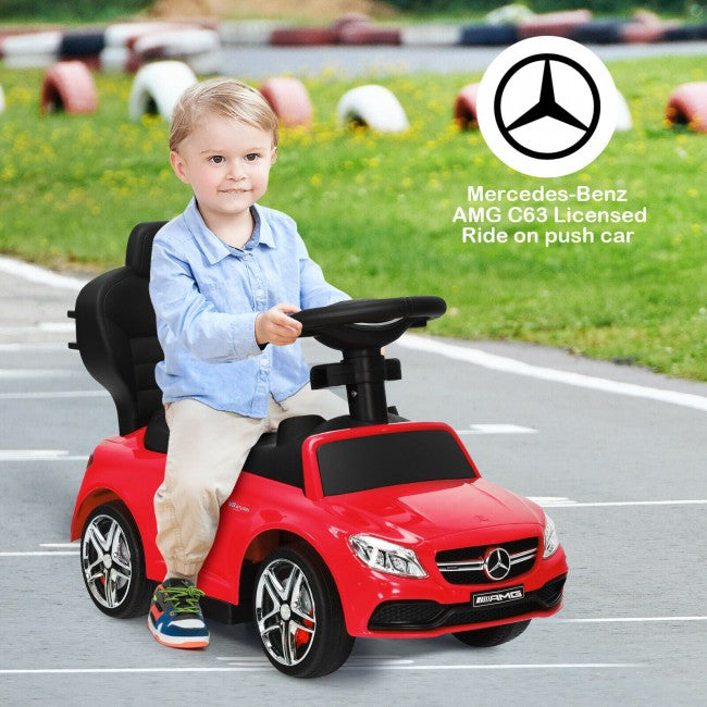 Mercedes Benz Push Car Stroller with Canopy for Toddlers
