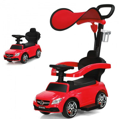 Mercedes Benz Push Car Stroller with Canopy for Toddlers