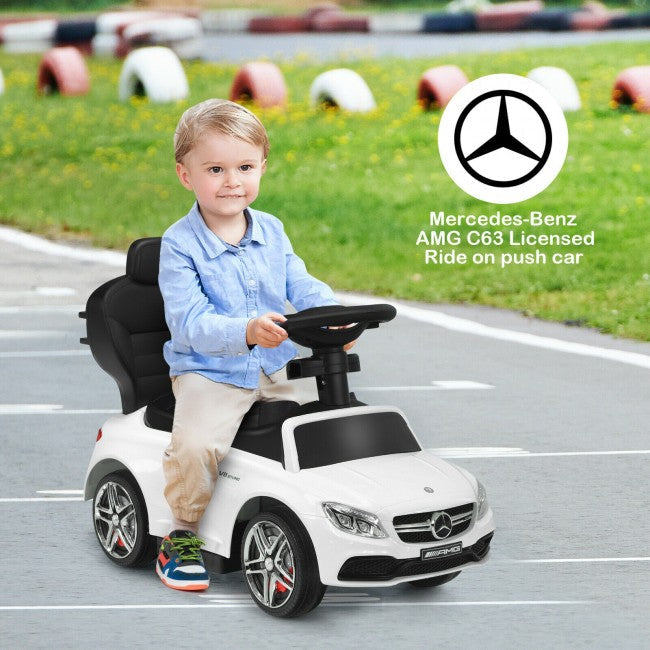 Mercedes Benz Push Car Stroller with Canopy for Toddlers