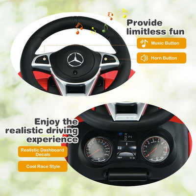 Mercedes Benz Push Car Stroller with Canopy for Toddlers