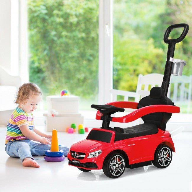 Mercedes Benz Push Car Stroller with Canopy for Toddlers