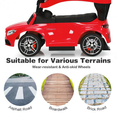 Mercedes Benz Push Car Stroller with Canopy for Toddlers