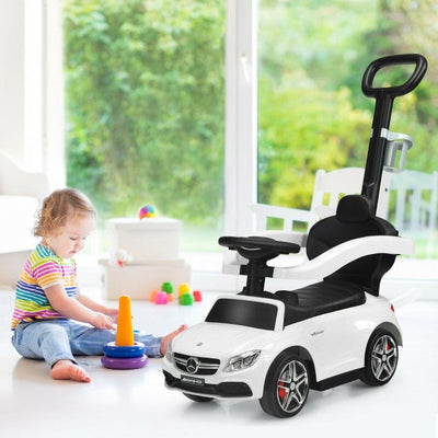 Mercedes Benz Push Car Stroller with Canopy for Toddlers