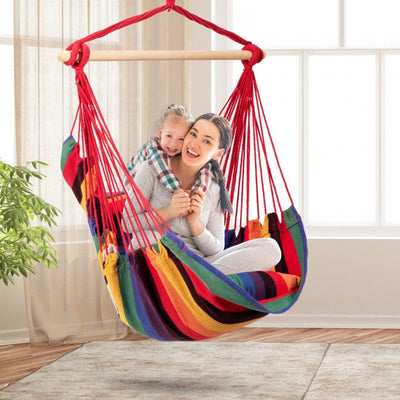 Outdoor Hanging Rope Swing 2 Seats Yard Hammock Chair