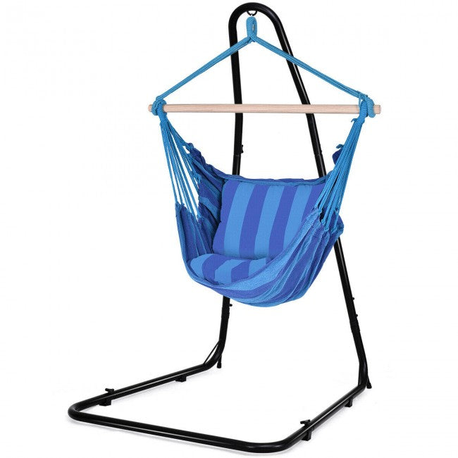 Outdoor Hanging Rope Swing 2 Seats Yard Hammock Chair