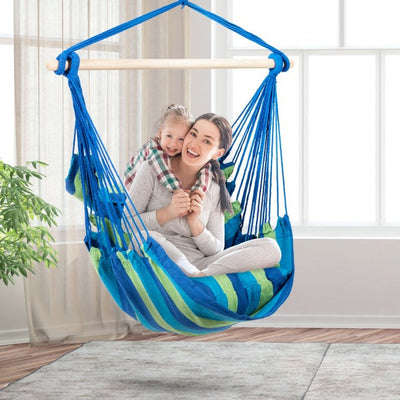 Outdoor Hanging Rope Swing 2 Seats Yard Hammock Chair