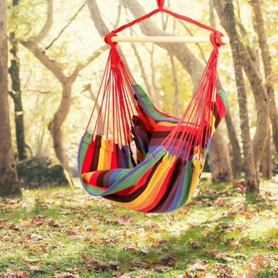 Outdoor Hanging Rope Swing 2 Seats Yard Hammock Chair