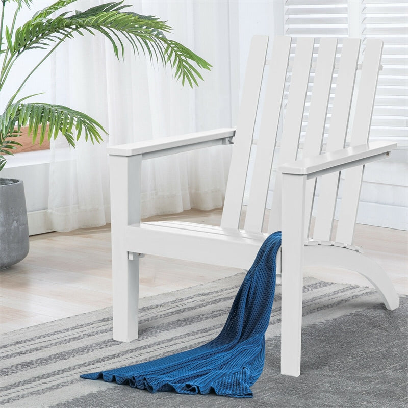Outdoor Patio Acacia Wood Adirondack Chair All-Weather Resistant Lounge Chair