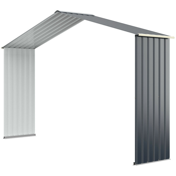 Outdoor Steel Storage Shed Extension Kit for 11.2 Feet Storage Shed