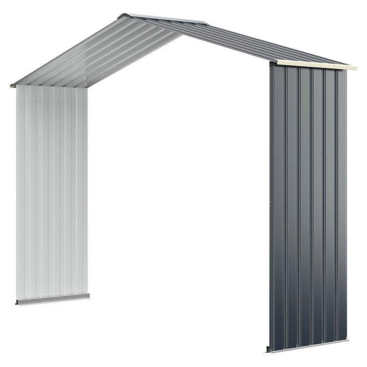 Outdoor Steel Storage Shed Extension Kit for 7 Feet Storage Shed Width
