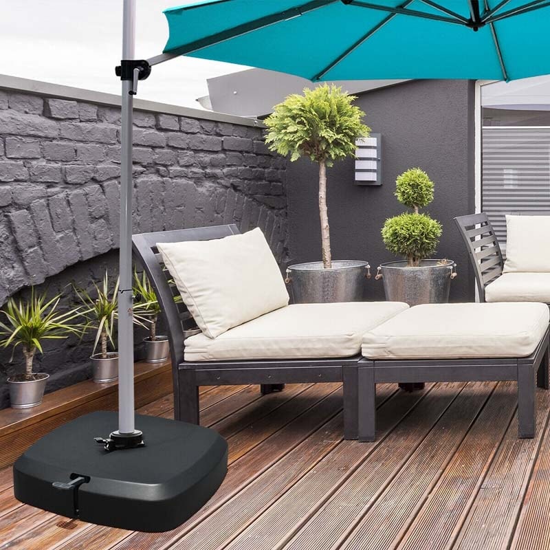 330 lbs Patio Cantilever Umbrella Base with Wheels