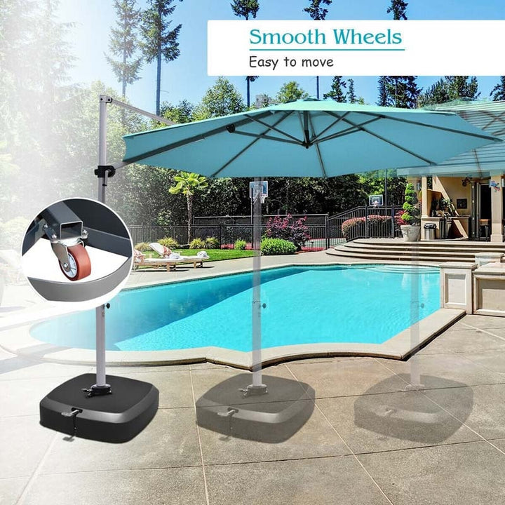 330 lbs Patio Cantilever Umbrella Base with Wheels