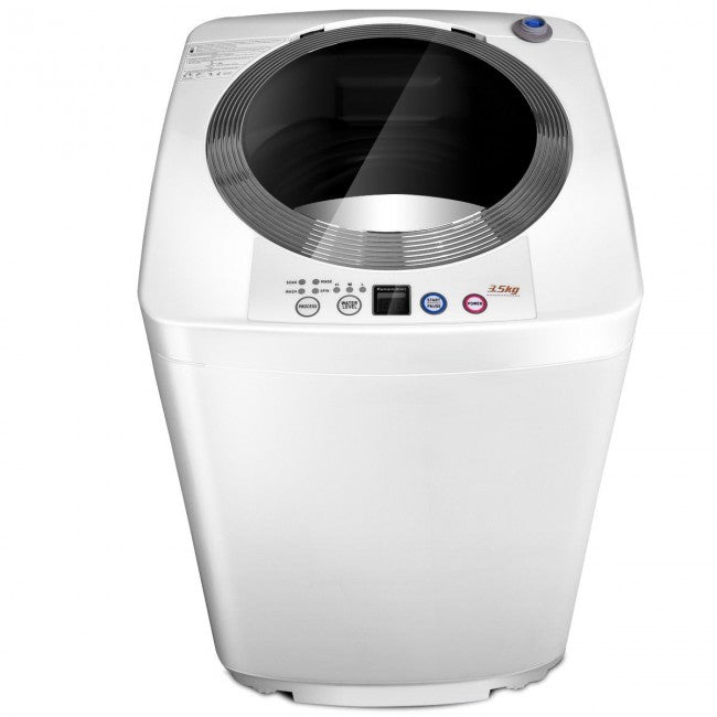 Portable 8 LBS Automatic Washing Machine Laundry Washer and Dryer Combo with Drain Pump