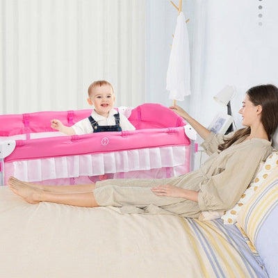 Portable Baby Bassinet Bed Pack and Play Nursery Crib