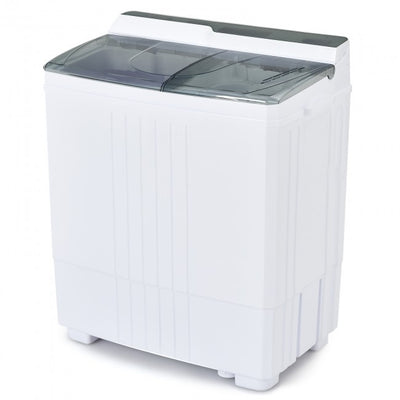 Portable Compact Twin Tub Washing Machine Mini Laundry Washer with Drain Pump