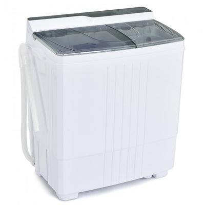 Portable Compact Twin Tub Washing Machine Mini Laundry Washer with Drain Pump