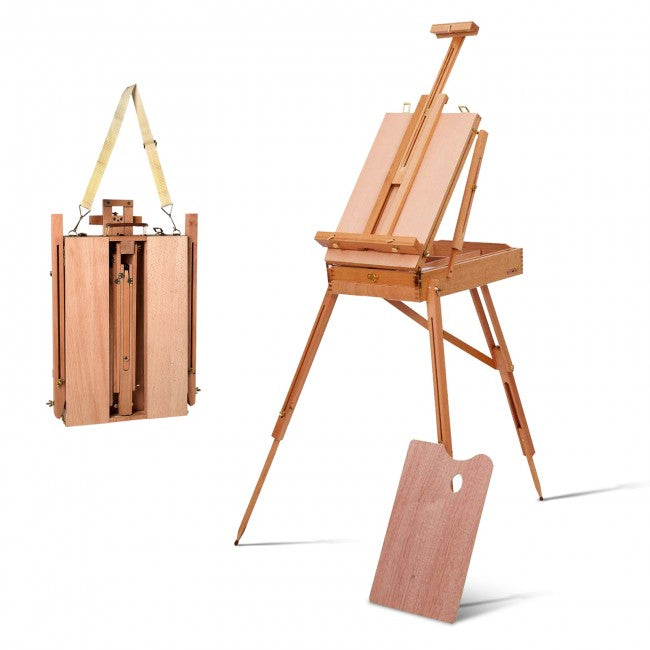 Portable Folding Wooden French Easel Artist Tripod for Painting