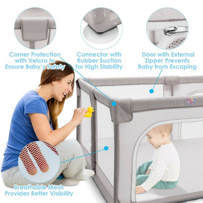 Portable Playpen for Babies with Gate