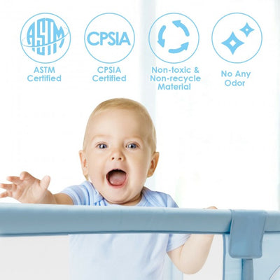 Portable Playpen for Babies with Gate