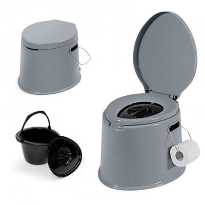 Portable Travel Toilet with Paper Holder for Camping Indoor Outdoor
